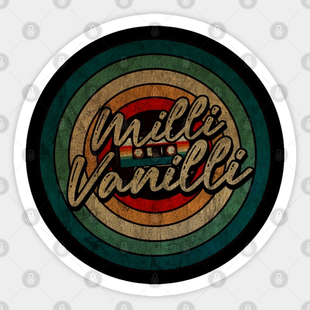 Milli Vanilli_ -  Vintage Circle kaset Sticker by WongKere Store